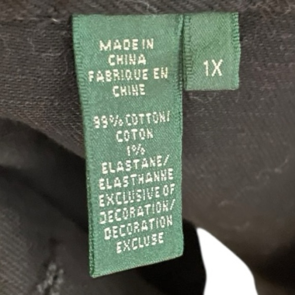 Lauren Jeans Co. Southwest Aztec Beaded Detail Black Jean Jacket 1X plus western - Picture 6 of 7